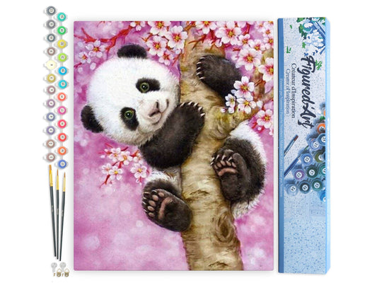 Mal efter tal – Panda – 40 x 50 cm