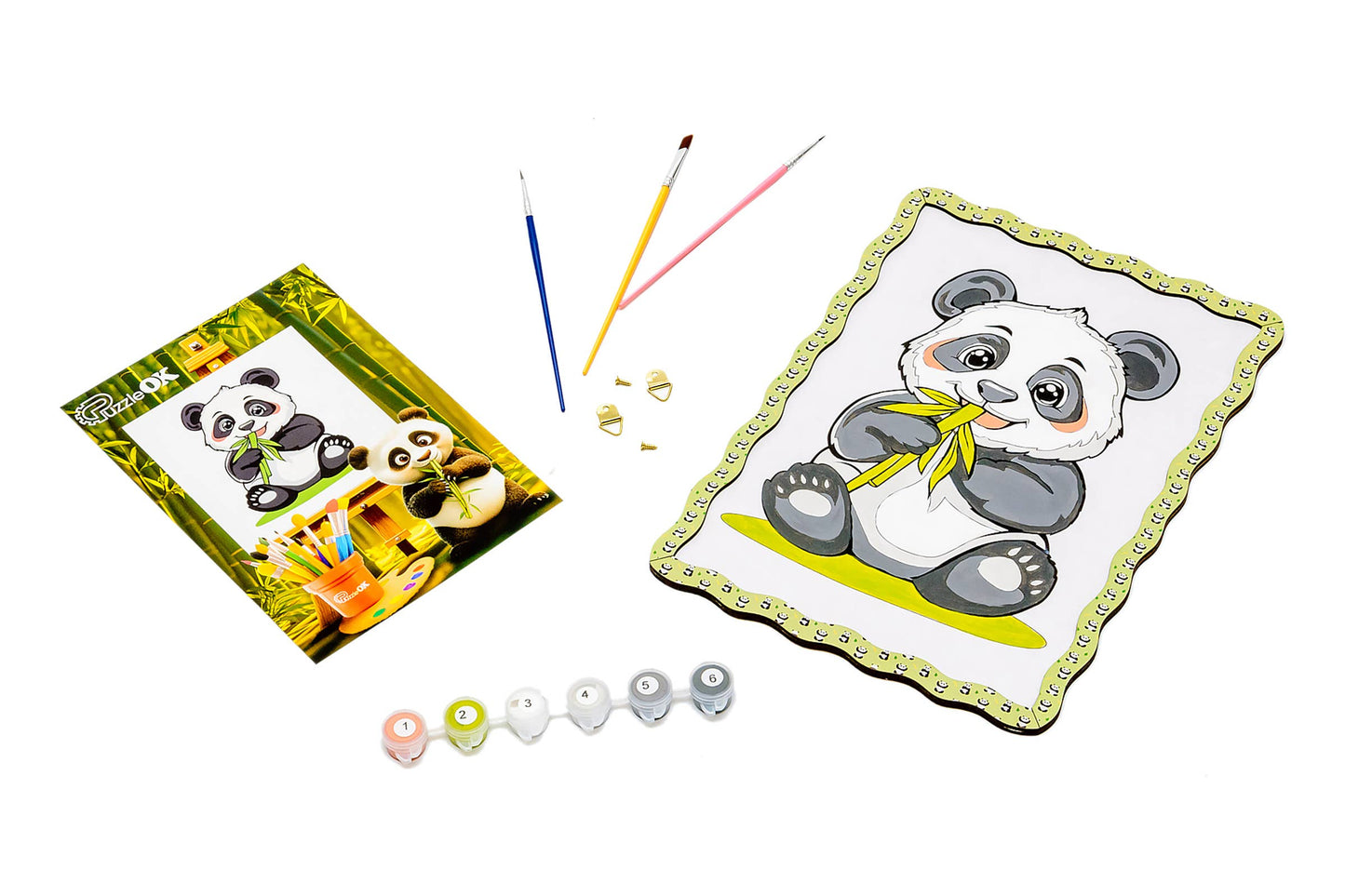 Mal efter tal til børn – Panda – A4 (29 x 21 cm)