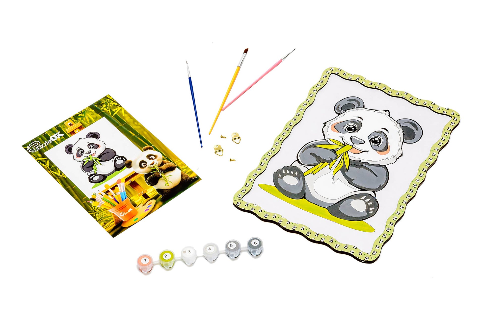 Mal efter tal til børn – Panda – A4 (29 x 21 cm)