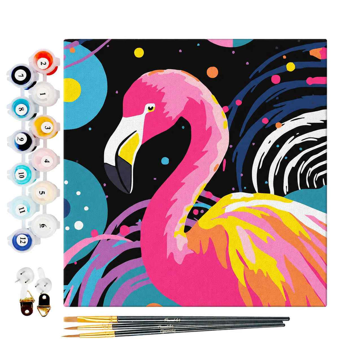 Mal efter tal mini – Flamingo i pop art